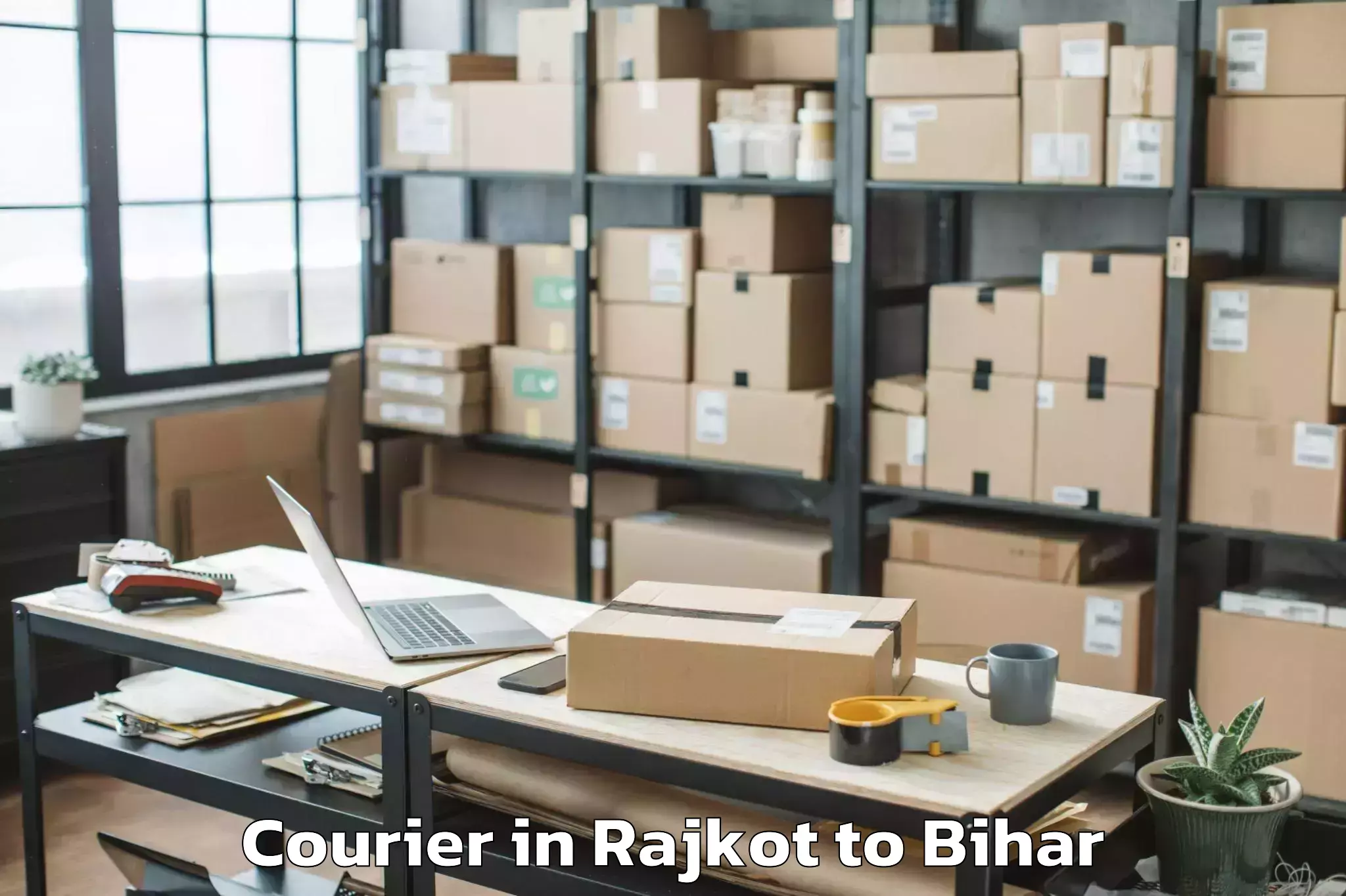 Trusted Rajkot to Lauria Nandangarh Courier